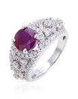 Natural Gemstone Crystal Ring Jewelry