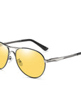 Men's Color-Changing Night Vision Sunglasses - Polarized UV400 Metal Frame
