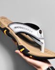 Genuine Leather Flip Flops Outdoor Wear Non-slip