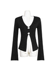 Waist-tight Slimming Two-piece Knitted Shirt