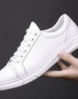 Chaussures de planche en cuir de vache véritable - Chaussures universelles classiques à talon plat