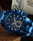 Men’s Oval Dial Quartz Watch – 49mm Stainless Steel