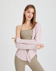 Women’s Workout Long Sleeve Blouse – Breathable Nylon Activewear