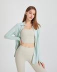 Women’s Workout Long Sleeve Blouse – Breathable Nylon Activewear