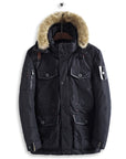 Veste longue d'hiver en coton pour homme – Doublure en vinyle-polyester