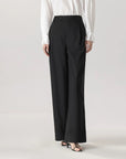Women’s Loose Casual Work Pants - High Waist Viscose Trousers (Coffee/Gray/Black, S-XL) Office Commute Wide Leg Pants