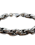 🔗✖️ Armband mit ineinandergreifenden Ringen mit sechs Zeichen – 925er Sterlingsilber
