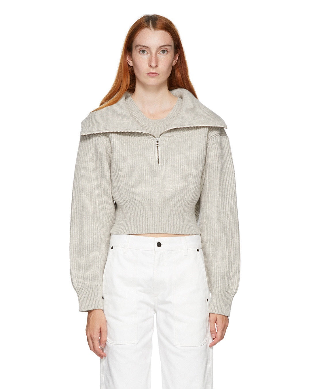 Women’s Large-Collar Lapel Short Knit Sweater – Slim-Fit Soft Texture Chic Style