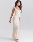 Lace Sling Small Top Sheath Slim Fishtail Two-piece Overskirt Suit WOMEN