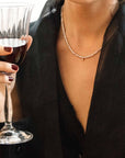 Women’s Natural Freshwater Pearl Necklace – Classic Simple Elegance