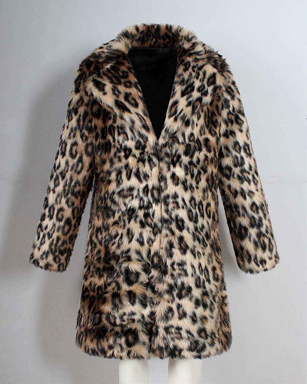 🦁 Men’s Leopard Print Fur Coat – Bold Street Luxe with Winter Warmth
