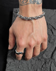 Men’s Hip-Hop Titanium Steel Bracelet – Bold Urban Chain, Non-Fading
