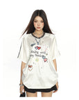 Striped Graffiti Bars T-shirt For Women