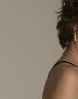 ✨Women's Gold Plated Pearl Drop Earrings – Minimalist Geometric Hoops – 12mm Luxury Pearls