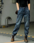 Women’s High-Waist Wide-Leg Jeans – Urban Commute Chic in Classic Denim