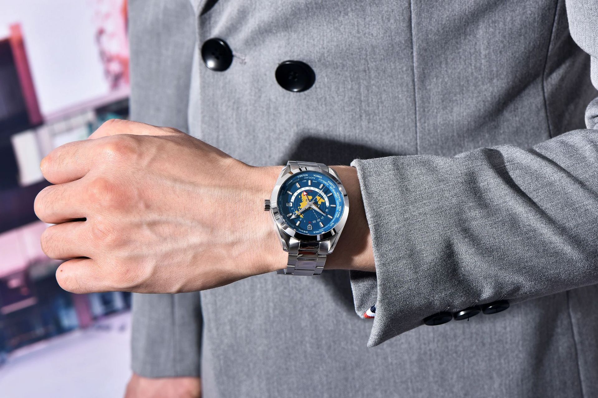 Men's Professional GMT Automatic Watch – Dual Time Zone Luxury Timepiece – Sapphire Crystal & 200M Waterproof
