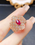 Natural Burnt Ruby Ring – Earth’s Fiery Artistry