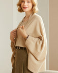 Cardigan, vêtement d'extérieur, épaulettes chaudes, écharpe pour femme