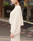 Women’s Knitted Bat-Sleeve Sweater & Skirt Set – Sweet Elegance with Effortless Comfort