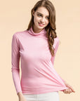 ✨ Women's 19 Momme Mulberry Silk Shirt – High Neck Luxury Base Layer (100% Pure Silk) – Timeless Elegance