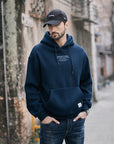 Sweat à capuche imprimé contrasté en peluche pour hommes
