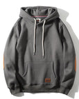 Men's Embroidered Hoodie – Thick Cotton Blend Pullover (Hooded) – Streetwear Essential