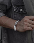 Men’s 999 Sterling Silver Wheat Ear Bracelet – Original Design Beaded Style
