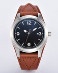 Montre homme avec bracelet en cuir lumineux