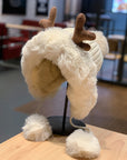 🦌 Deer Antler Fur Cap – Whimsical Winter Warmth