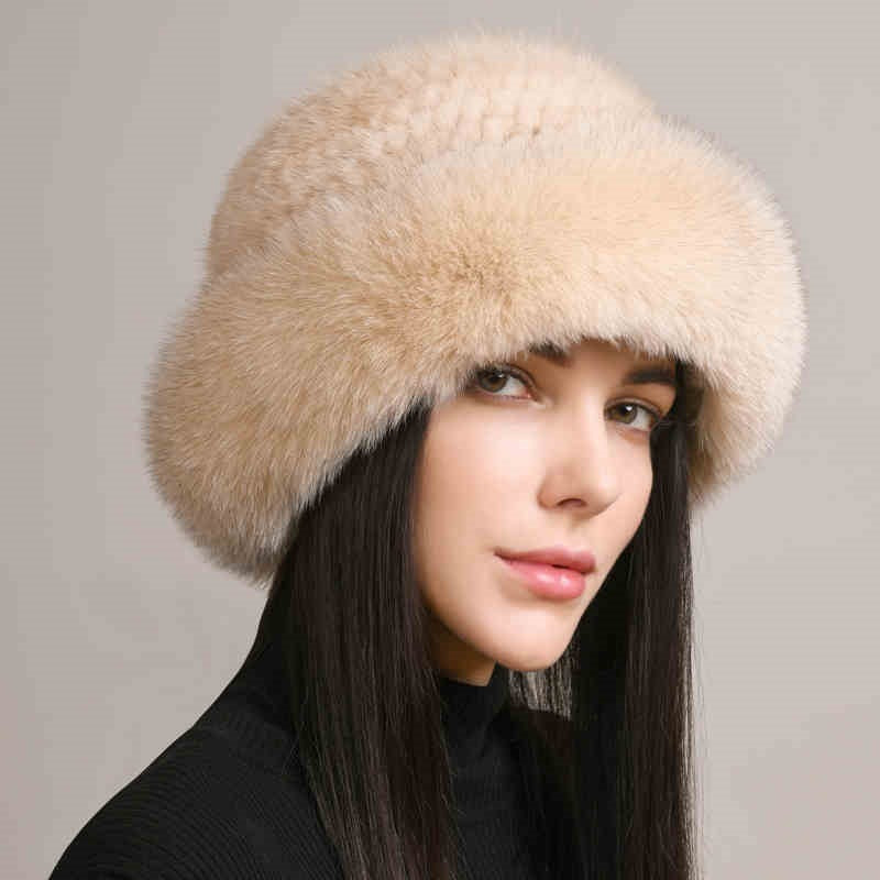 ๐โจ Mink Hair Top Hat โ Regal Winter Glamour for Women