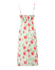 Women’s Printed Sling Dress – Slim Fit Backless Mid-Length Elegance