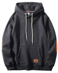 Men's Embroidered Hoodie – Thick Cotton Blend Pullover (Hooded) – Streetwear Essential