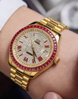 Men Luxury Business Mechanical Watch – Swiss ETA Automatic Movement Sapphire Crystal Gold Stainless Steel Wristwatch