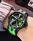 🏎️ Wheel-Inspired Racing Watch – 3D Hollow Design | Quartz Precision | 6 Colorways