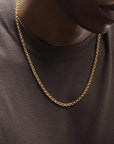 Men’s Hip Hop 18K Gold Titanium Steel Necklace – Bold Street Style Chain