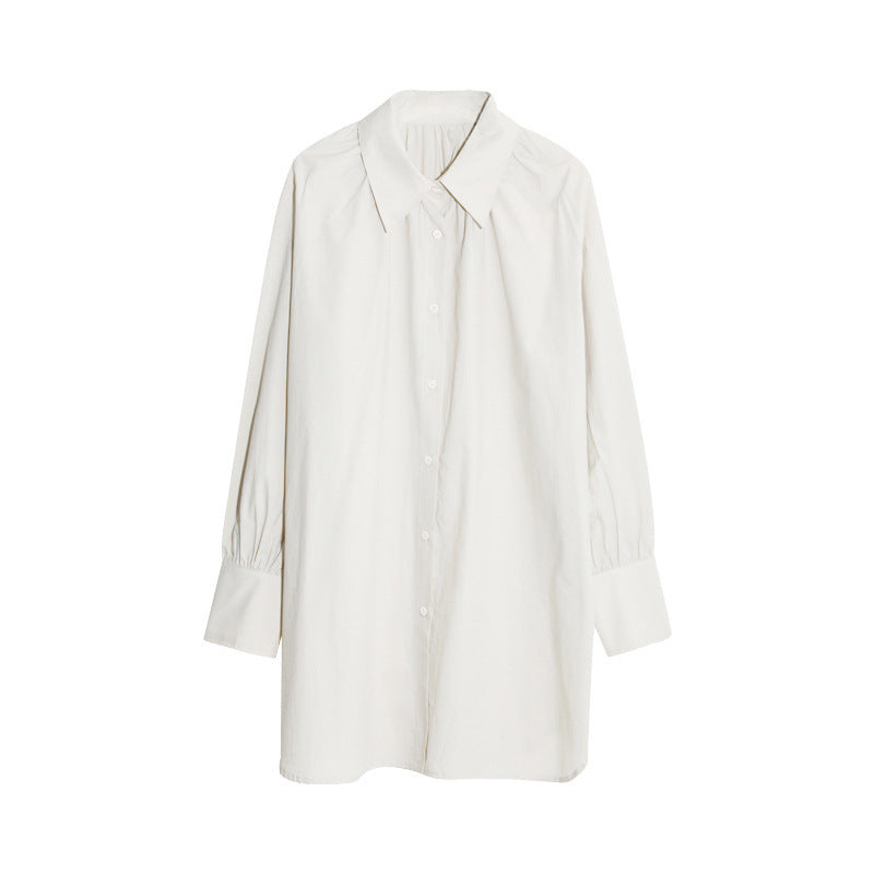 Women's Modal Cotton Lapel Shirt – Ultra-Soft Long Sleeve Tunic – Effortless Elegance