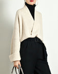 Pull en tricot à manches longues pour femme