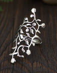 Women’s Stylish S925 Sterling Silver Ring – Modern Sculptural Statement Design