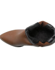 Damen-Stiefeletten mit Blockabsatz 👢 | 10 cm Schafthöhe 📏 | Schwarz/Gelbes PU-Leder ⚫🟡 (7 cm Plateau • Gummisohle)