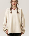 Langarm-Top mit Kordelzug und Shrink Saum, UNISEX