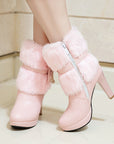 Kurze Stiefel mit dickem Absatz
