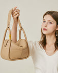 👜 Women's One-Shoulder Luxury Handbag – First-Layer Cowhide (Soft Genuine Leather) – Elegant Stitched Design