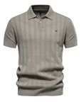 Men’s Lapel Casual Shirt - Loose Fit Viscose Top (White-Apricot/Light Gray/Black/Khaki) Zipper Detail Streetwear Blouse