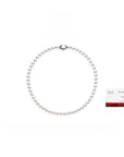 Women’s Natural Freshwater Pearl Necklace – S925 Silver Clasp, High-End Bun & Flat Bead Design