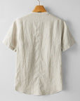 Men’s Cotton & Linen Casual T-Shirt – Short Sleeve Summer Essential