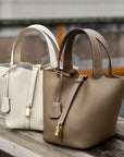 Sac à main en cuir véritable pour femme