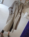 Women’s Lapel Cashmere-Blend Coat