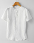 Men’s Cotton & Linen Casual T-Shirt – Short Sleeve Summer Essential
