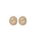 Boucles d'oreilles pendantes vintage en perles de Hong Kong – Créoles rétro chic en cuivre avec tiges en argent 925