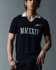 Schmales Poloshirt mit V-Ausschnitt für Herren – Leichtes Kurzarm-T-Shirt – Atmungsaktives Essential für jeden Tag